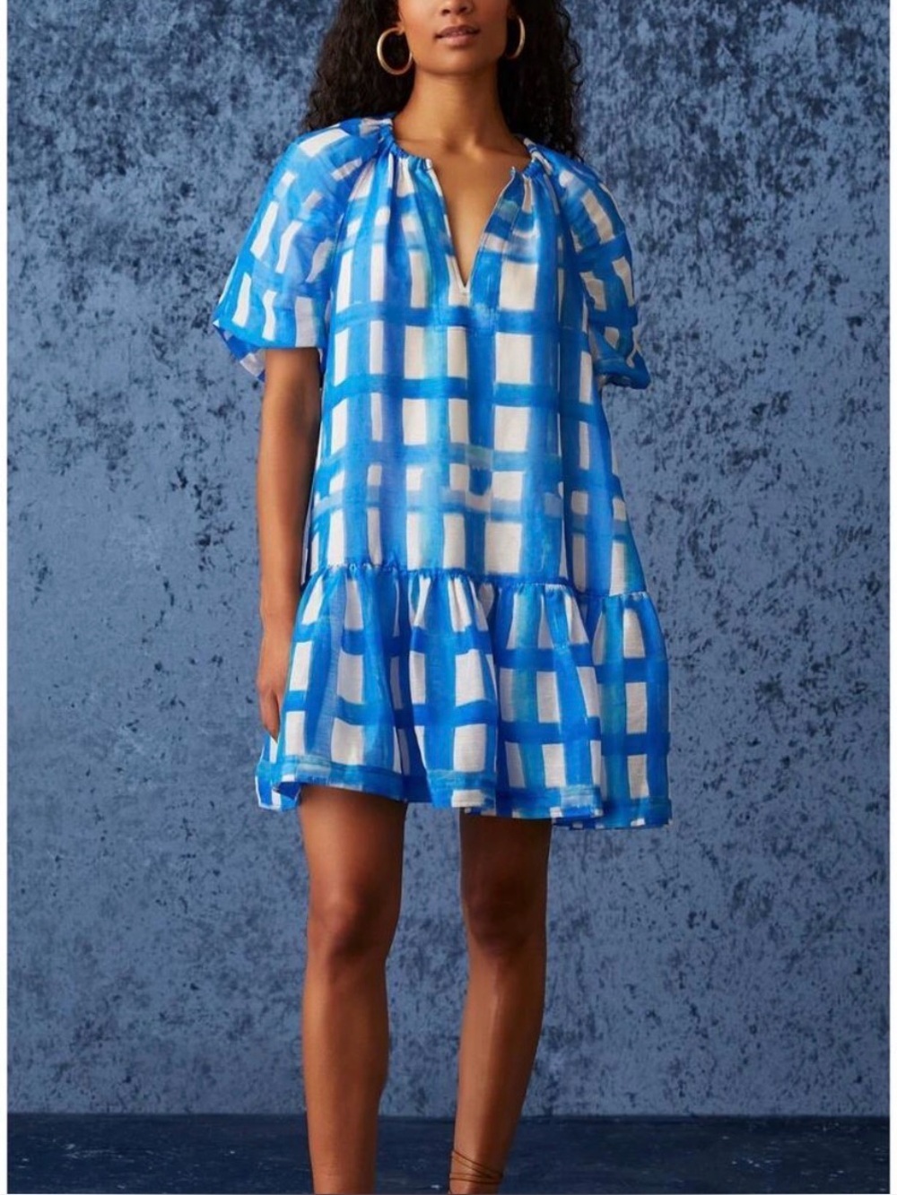 MARIE OLIVER Greta Dress In Amalfi Madras Size Medium